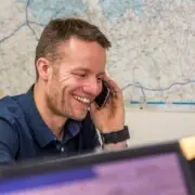 man chatting on the phone